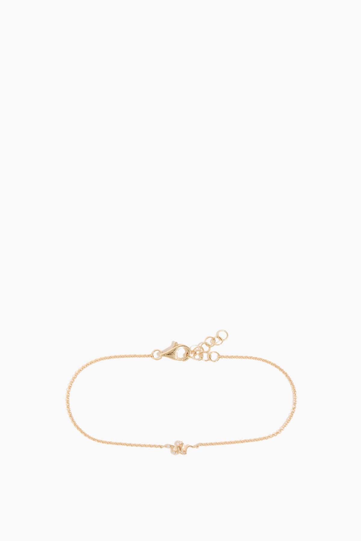 Vintage La Rose Bracelets Snake Chain Bracelet in 14k Yellow Gold Snake Chain Bracelet in 14k Yellow Gold