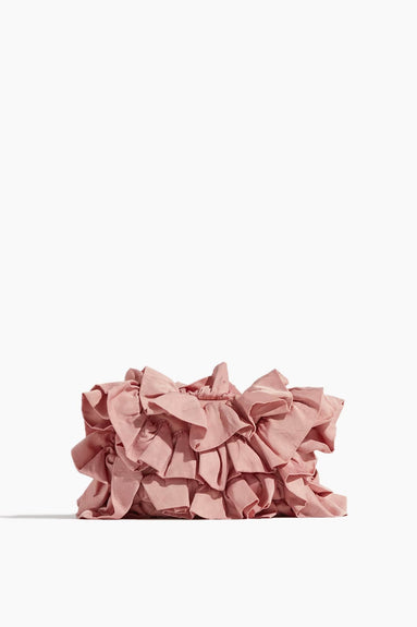 Dries Van Noten Clutches Small Ruffle Flap Clutch Bag in Old Rose Dries Van Noten Small Ruffle Flap Clutch Bag in Old Rose