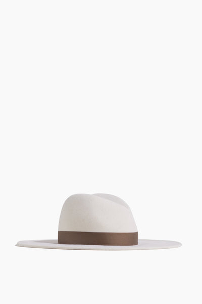 Jeanne Hat in Ivory/Mink