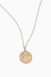Stoned Fine Jewelry Gemini Zodiac Necklace with Diamonds in 14k Yellow Gold