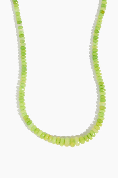 Faceted Candy Necklace in Fluorescent Green Opal