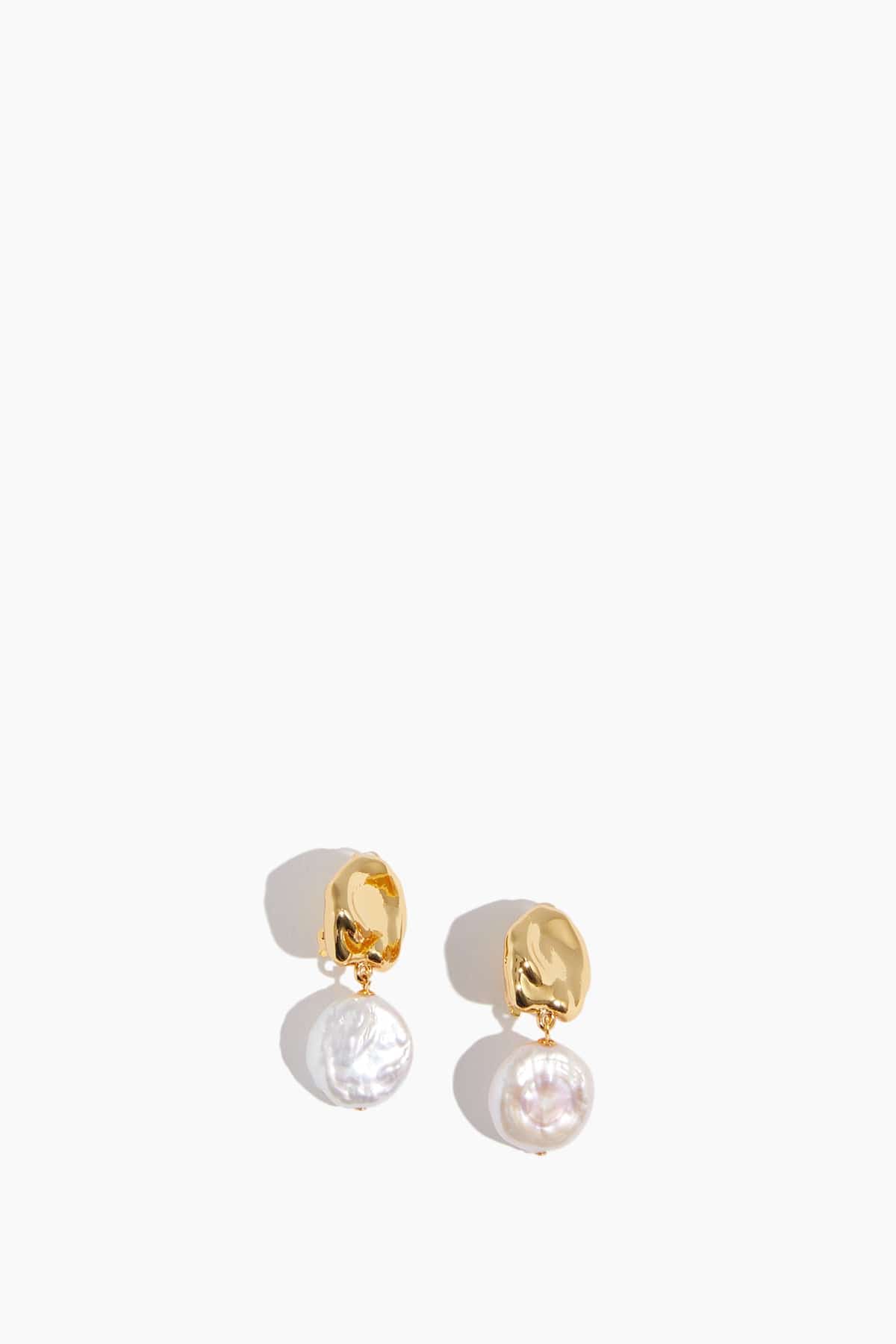 Lizzie Fortunato Earrings Coin Reflection Earrings in Gold