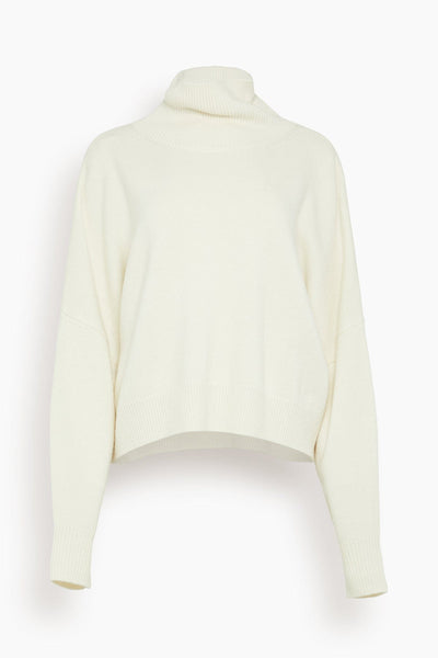Luke Stand Collar Sweater in Ivory