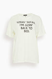 R13 Today Sucks Boy T in Off White