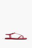Loulou Studio Strappy Flat Sandals Amaru Thong Sandal in Tomato Amaru Thong Sandal in Tomato