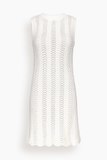 Loulou de Saison Yoko Crochet Dress in Ivory