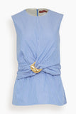 Altuzarra Tops Tizzy Top in Tidal Blue Stripe Tizzy Top in Tidal Blue Stripe