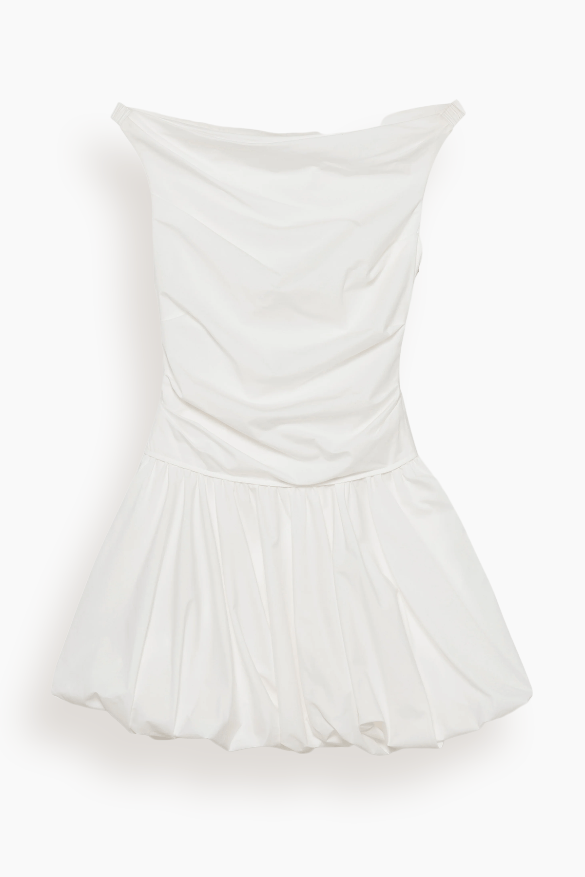 Simkhai Salina Cotton Bubble Mini Dress in White