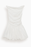 Simkhai Salina Cotton Bubble Mini Dress in White