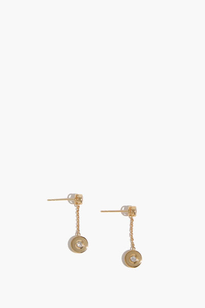 Classic Starburst Saucer Earring in 18k Yellow Gold