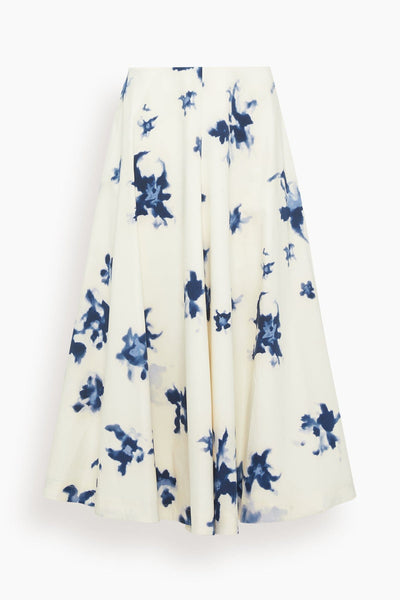 Varda Skirt in Berry Blue Flowers