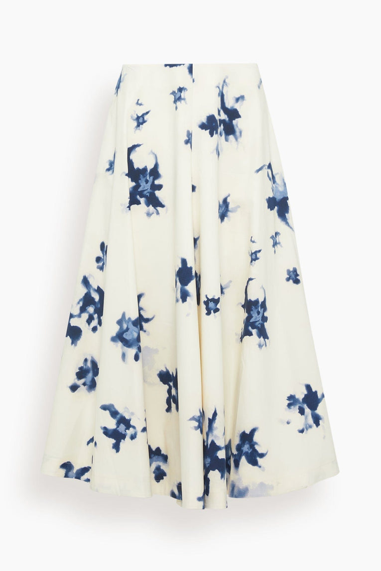 Altuzarra Varda Skirt in Berry Blue Flowers