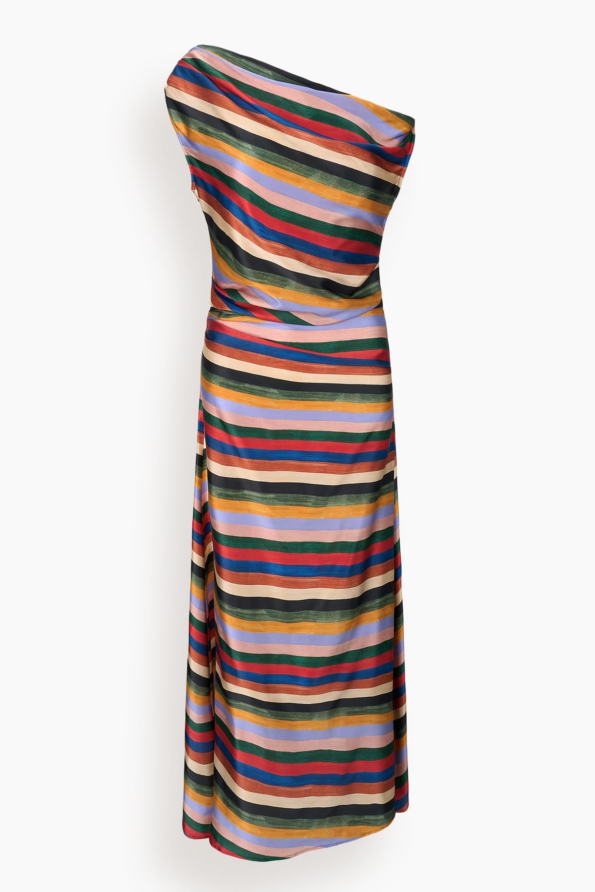 Staud Phare Silk Maxi Dress in Artist Stripe