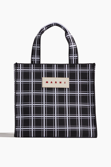 Marni Handbags Tote Bags Shopping Medium Bag in Black/White