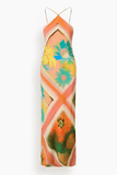 Staud Cubism Dress in Superbloom Scarf