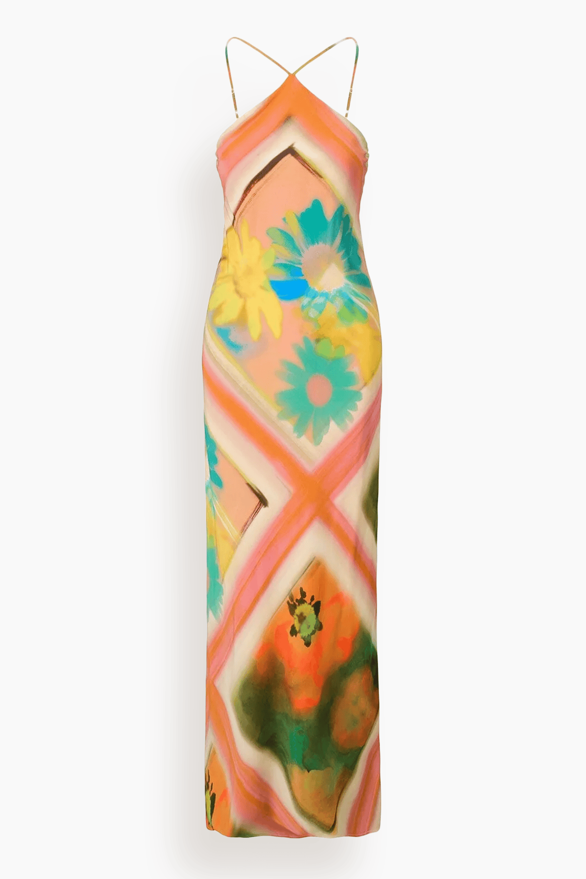 STAUD, Cubism Dress in Superbloom Scarf, Size 4