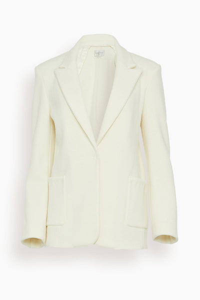 Double Velour Jersey Jacket in Pure