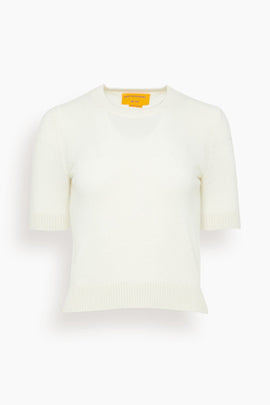 Sweater Tee in Cream