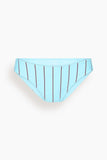 Staud Gemma Bikini Bottom in Pool Stripe