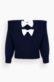 Hellessy Colin Sweater in Navy/Ecru