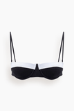 Staud Jo Balconette Top in Black/White