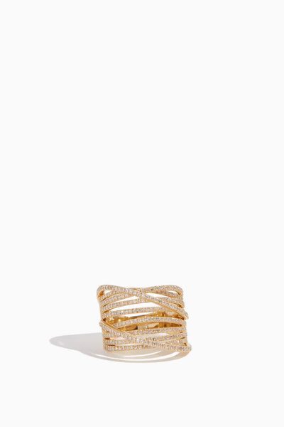 Pave Wrap Ring in 14k Yellow Gold
