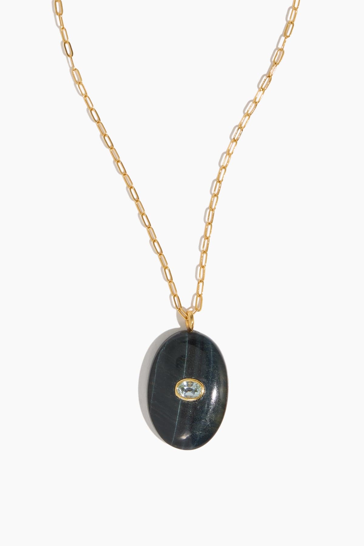 Lizzie Fortunato Necklaces Tigre Pendant Necklace in Blue Lizzie Fortunato Tigre Pendant Necklace in Blue