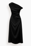 Staud Phare Silk Maxi Dress in Black