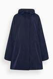 Another Tomorrow Recycled Nylon Anorak in Navy