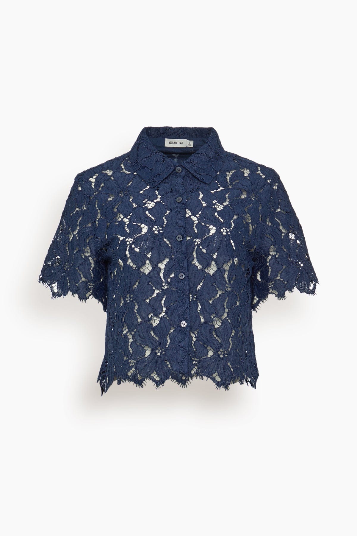 Simkhai Marjorie Camp Shirt in Midnight