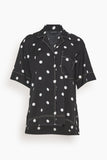 Lee Mathews Tops Olive Short Sleeve Shirt in Spot