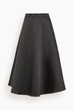 Rohe Skirts Voluminous A-Line Satin Skirt in Black Rohe Voluminous A-Line Satin Skirt in Black