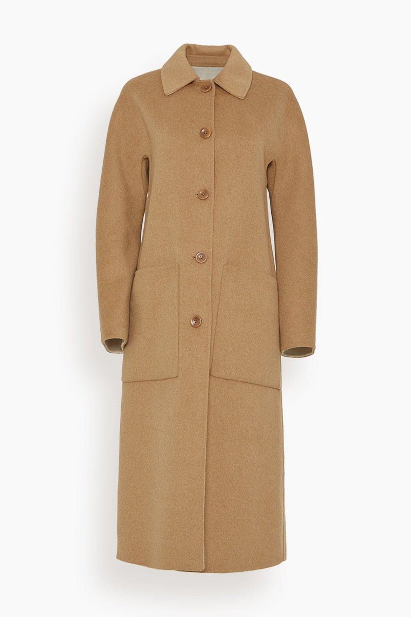 Proenza Schouler White Label Reversible Double Face Coat in Camel