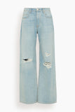 Sablyn Jeans Sammy Relaxed Straight Leg Jean with Distressing in Azure Sablyn Sammy Relaxed Straight Leg Jean with Distressing in Azure