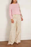 Forte Forte Organic Tartan Elasticated Loose Pants in Lattementa