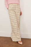Forte Forte Organic Tartan Elasticated Loose Pants in Lattementa