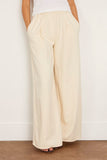 Forte Forte Fluid Cotton Twill Elasticated Loose Pants in Beurre