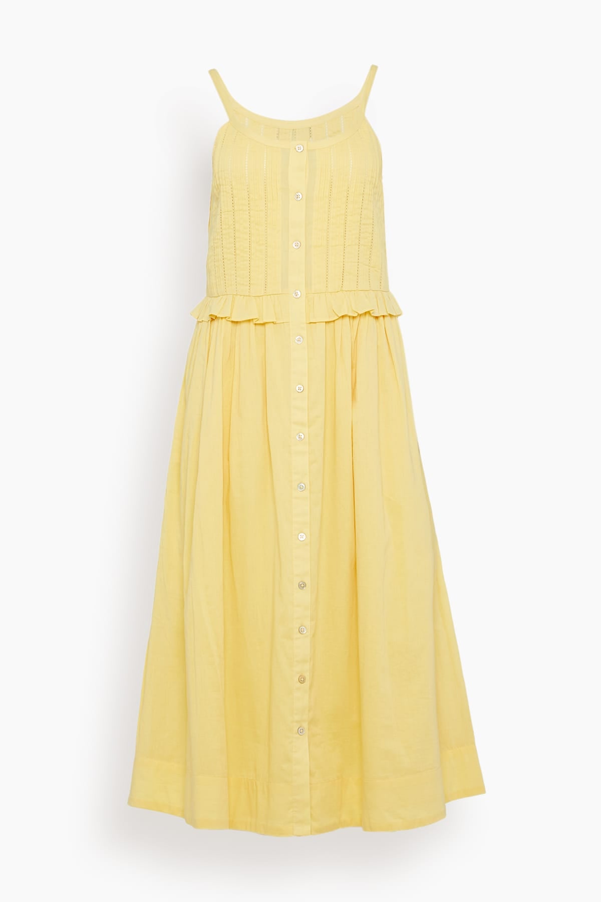 Sea Alberte Solid Tank Dress in Yellow