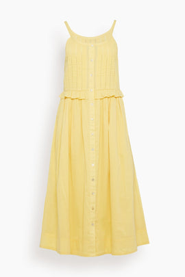 Alberte Solid Tank Dress in Yellow