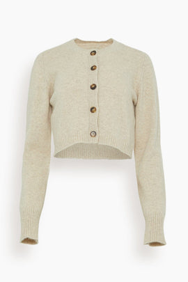 Zephir Cropped Cardigan in Beige Melange
