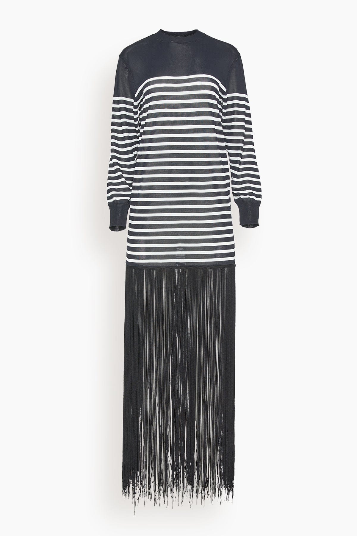 Khaite Dresses Torino Dress in Black/Ivory Stripe