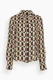 Amir Taghi Cullen Top in Beige/Black