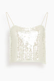 Forte Forte Liquid Sequins Top in Crystal