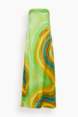 alemais iris midi dress Alemais Iris Strapless Gown in Green (TS) – Hampden Clothing