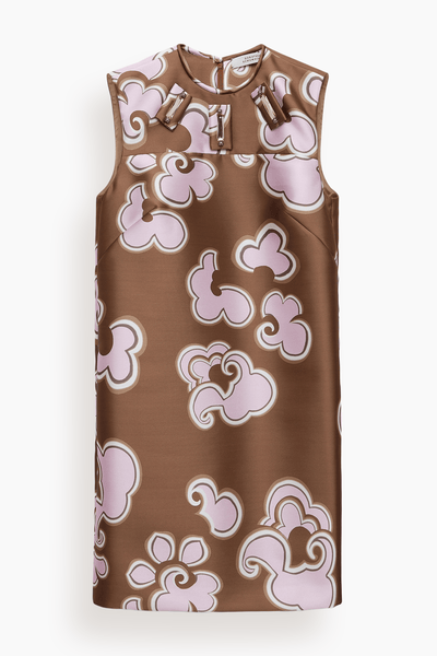 Floral Statement Dress in Caramello Rose