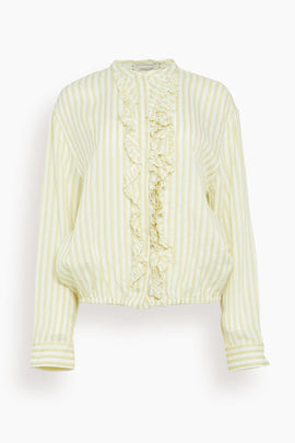 Cool Stripe Blouse in Yellow Shadows