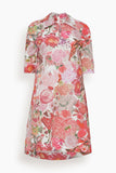 Marni Dresses Short Sleeve Collared Dress in Pink Clematis