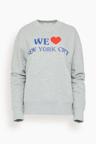 We Heart NYC Sweatshirt in Heather Grey