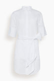 SASUPHI Casual Dresses Abiti Daria Short Shirt Dress with Belt in White
