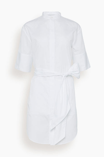 Abiti Daria Short Shirt Dress with Belt in White
